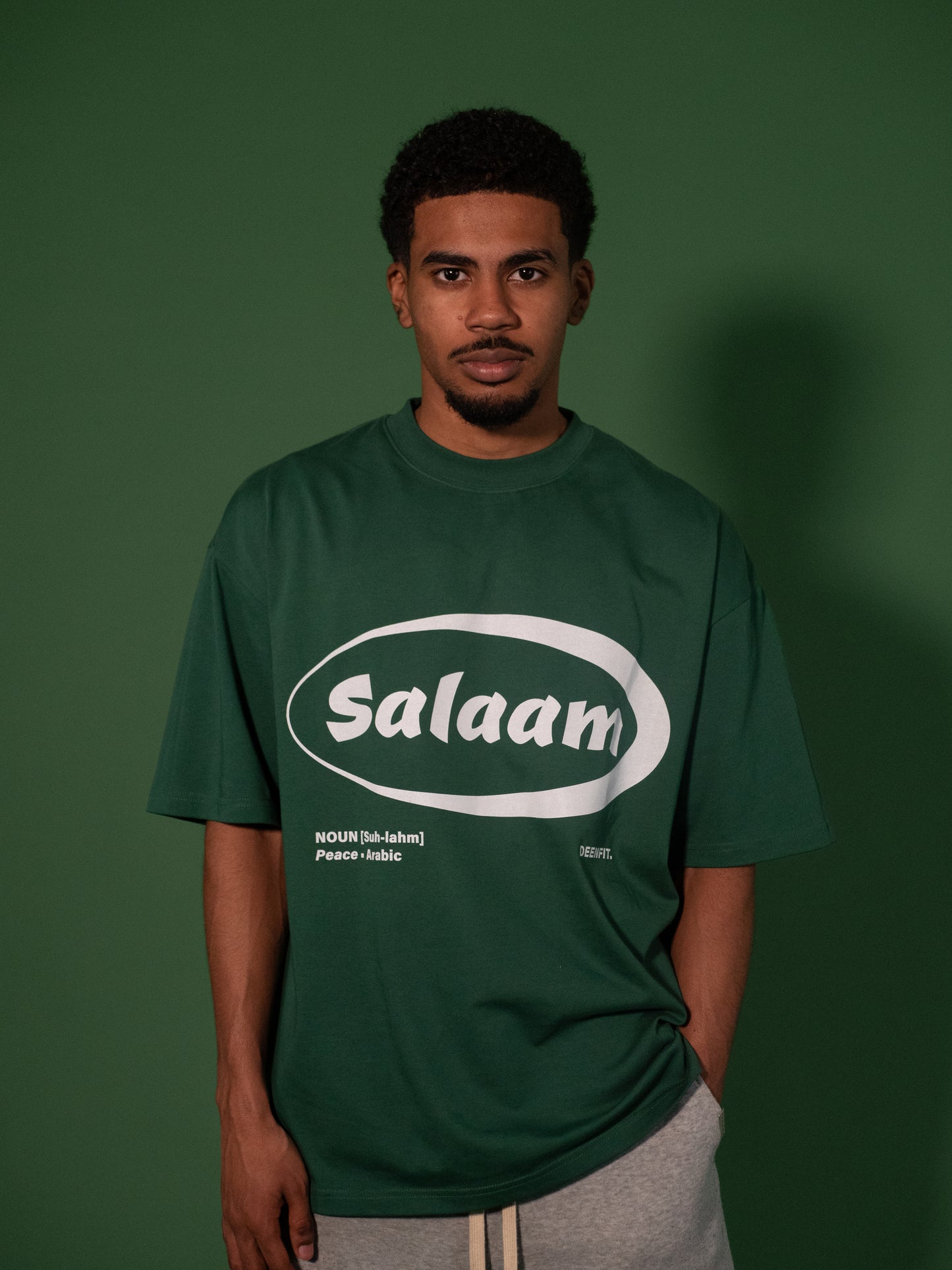 SALAAM OVERSIZED TSHIRT - FOREST GREEN